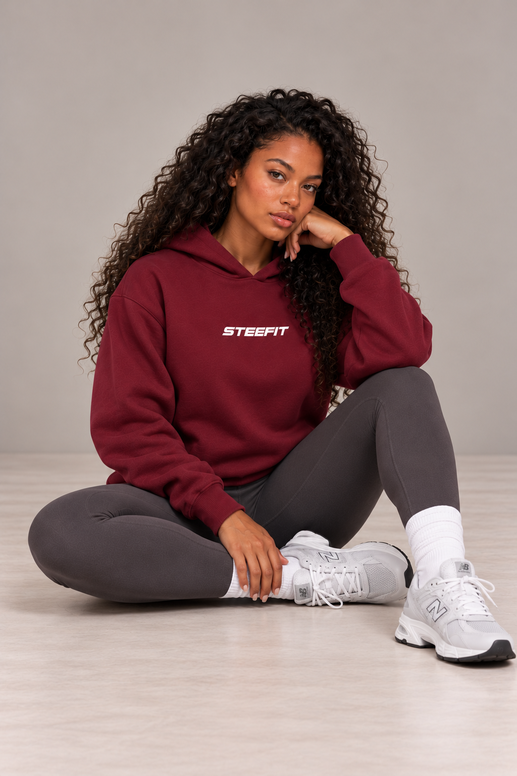 STEEFIT BWD Hoodie in de kleur Bordeaux