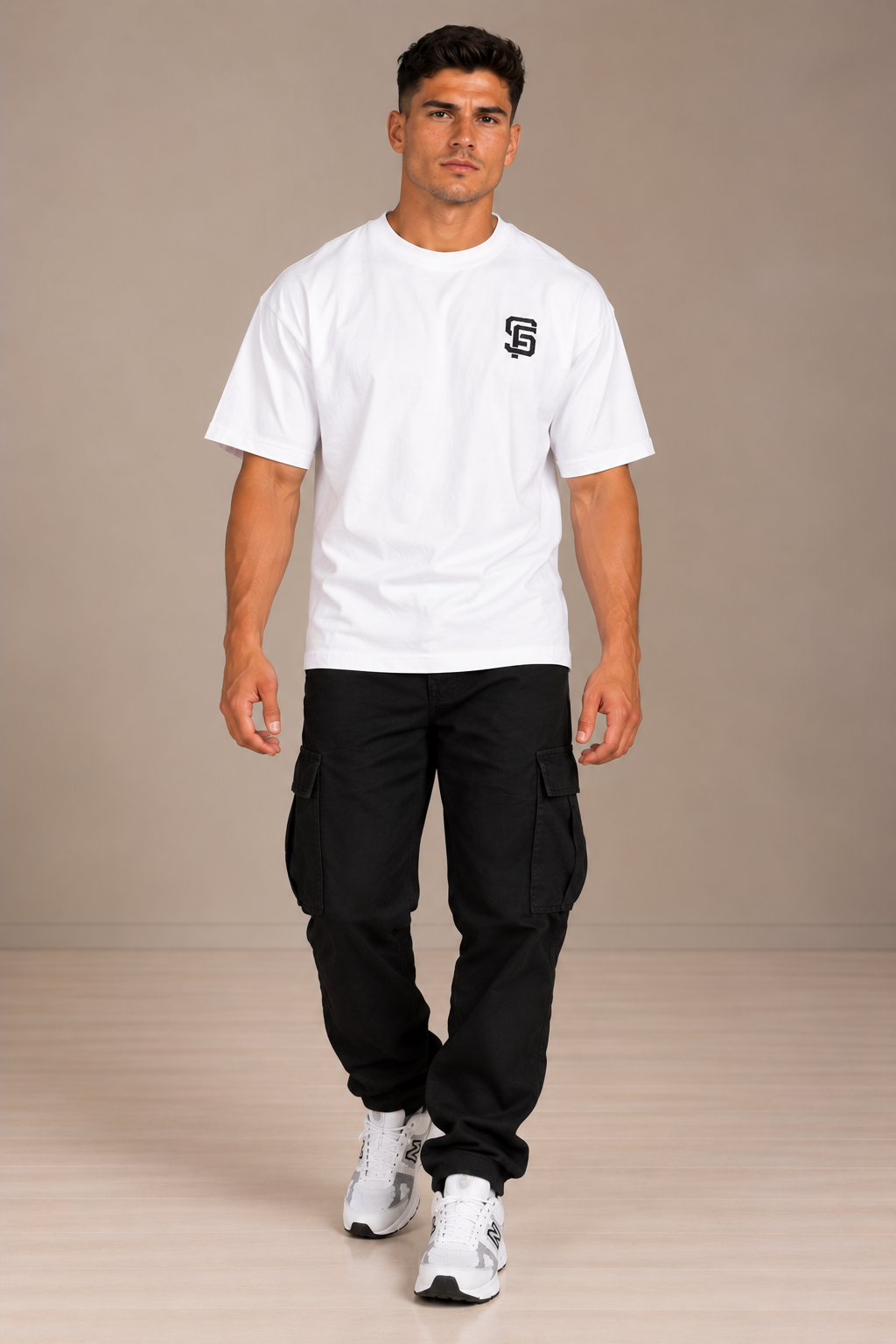 STEEFIT Lion Power Oversized T-shirt in de kleur Wit