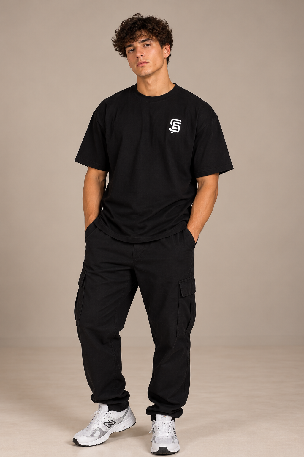 STEEFIT Lion Power Oversized T-shirt in de kleur Zwart