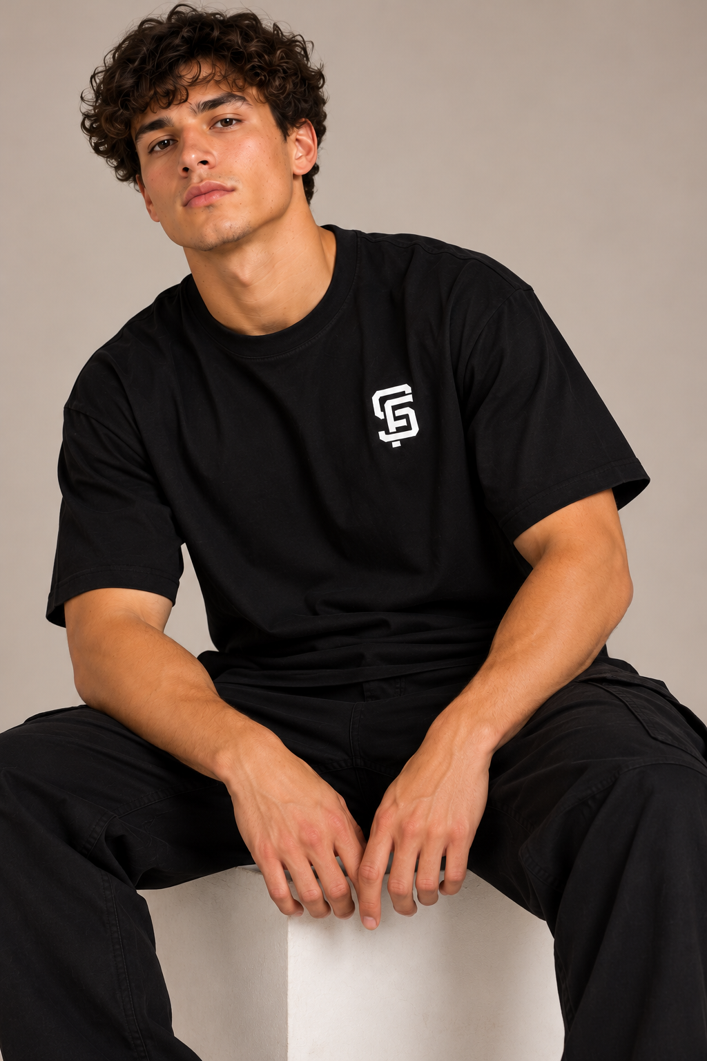 STEEFIT Lion Power Oversized T-shirt in de kleur Zwart