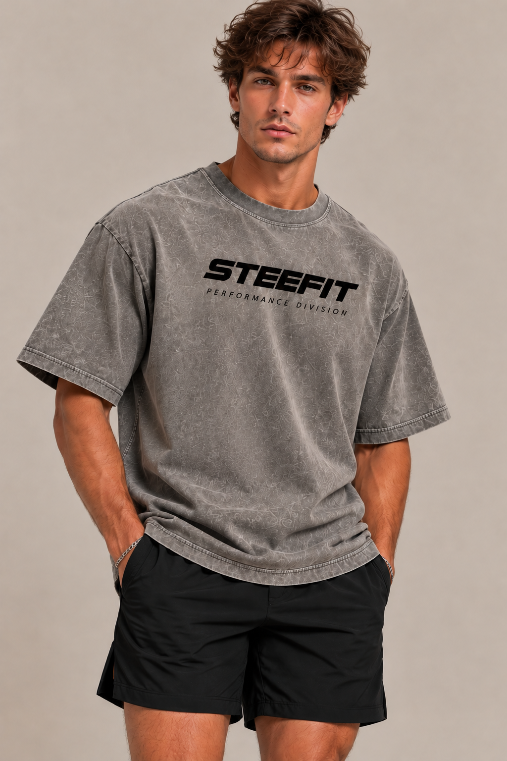 STEEFIT Mindset T-shirt in de kleur Grijs
