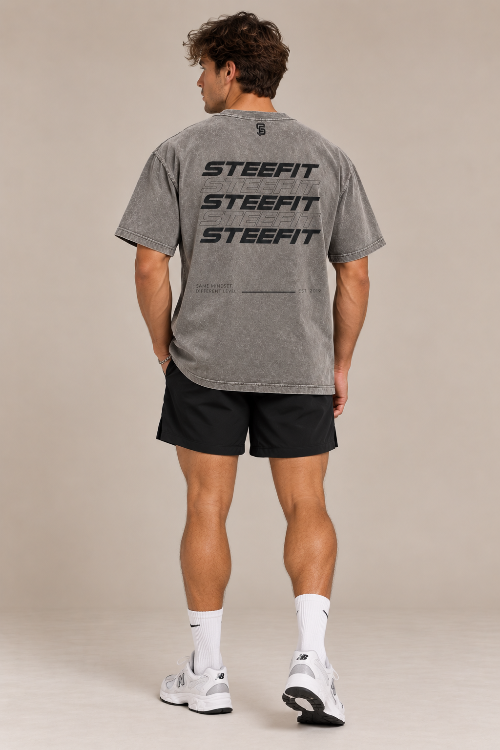 STEEFIT Mindset T-shirt in de kleur Grijs
