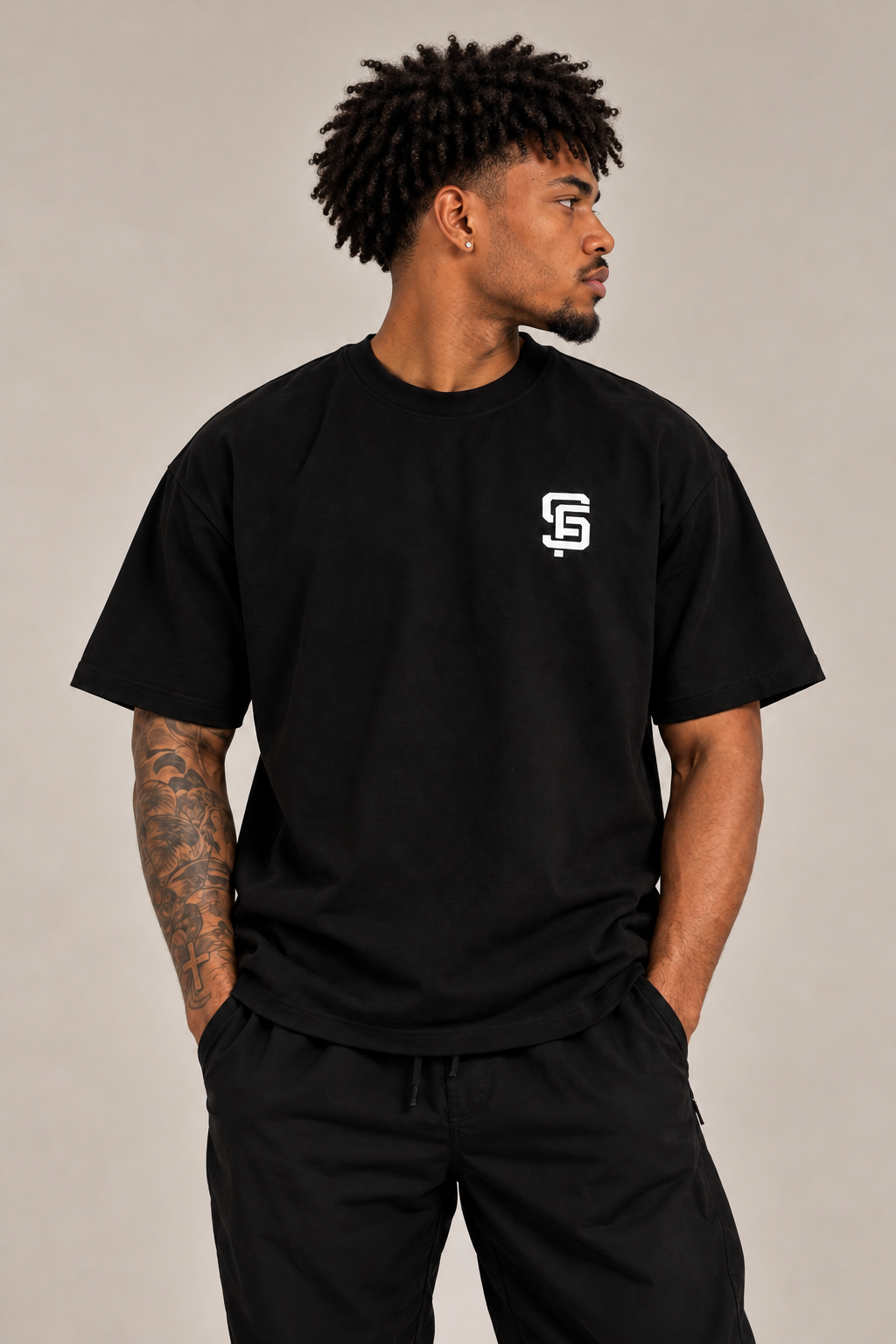 STEEFIT Oversized T-shirt in de kleur Zwart