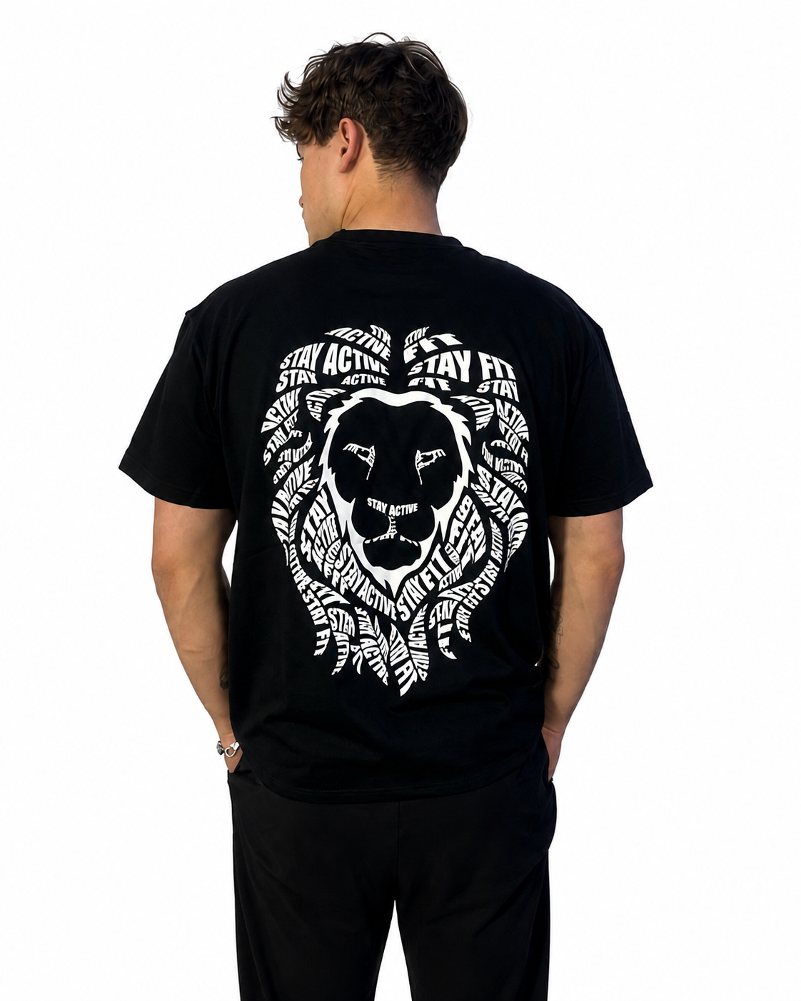 Lion Power Oversized T-shirt zwart