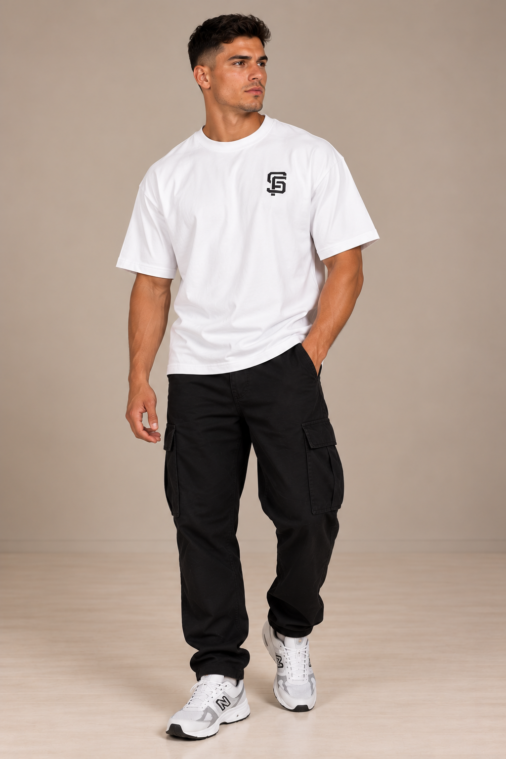 STEEFIT Lion Power Oversized T-shirt in de kleur Wit