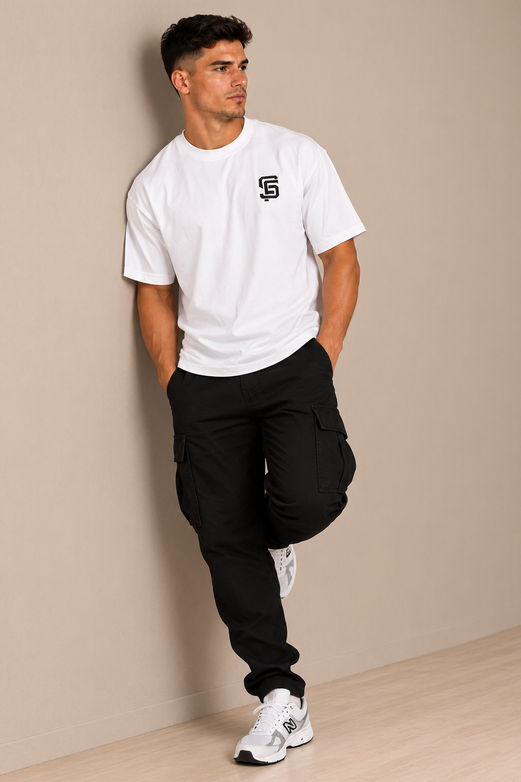 STEEFIT Lion Power Oversized T-shirt in de kleur Wit