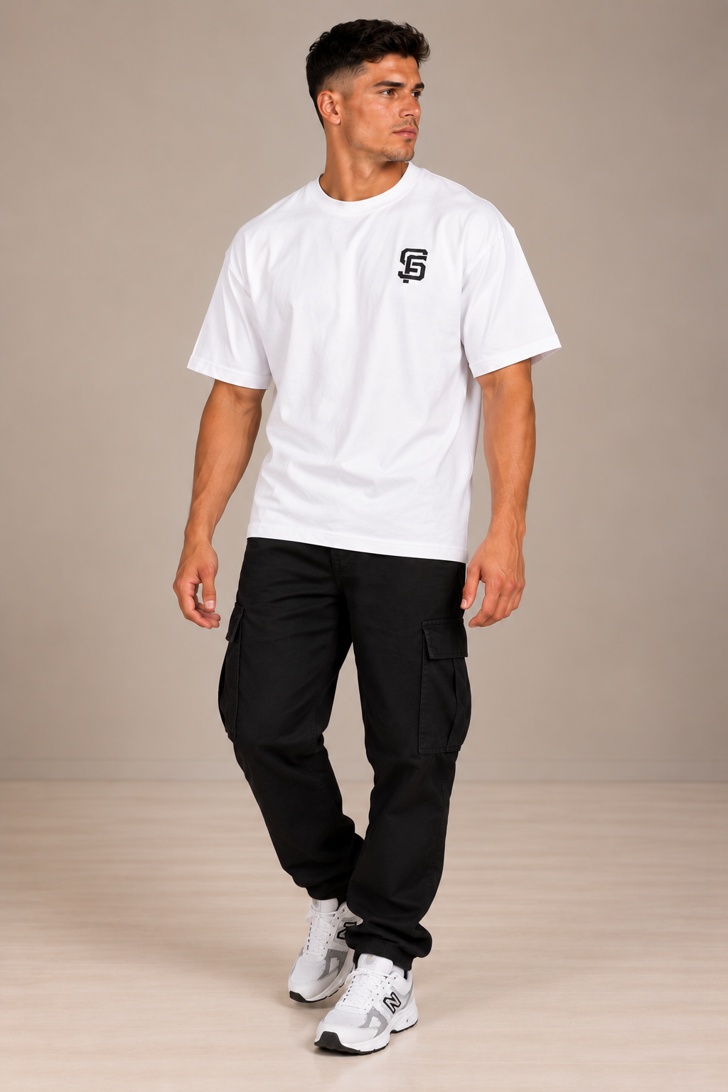 STEEFIT Lion Power Oversized T-shirt in de kleur Wit