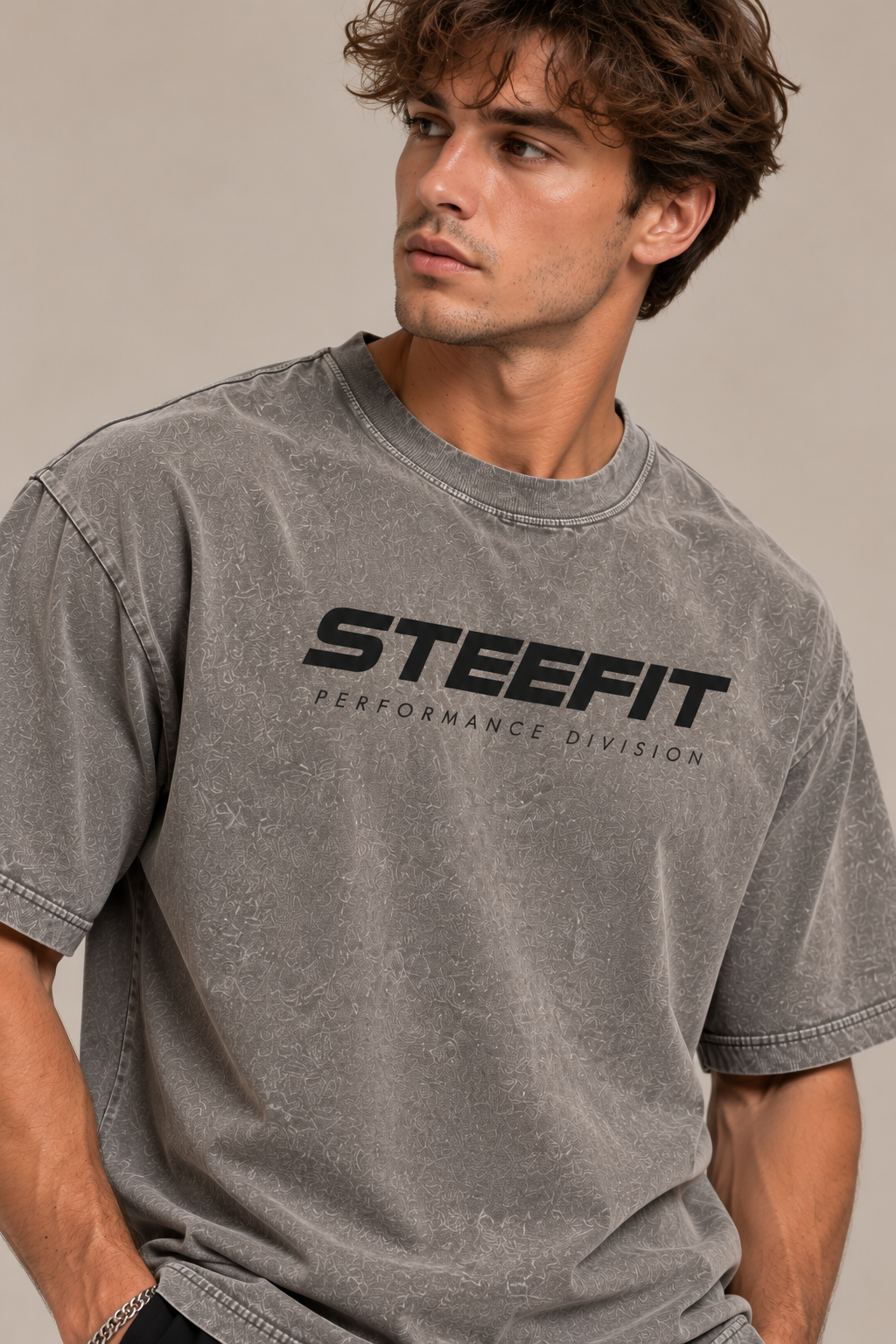STEEFIT Mindset T-shirt in de kleur Grijs