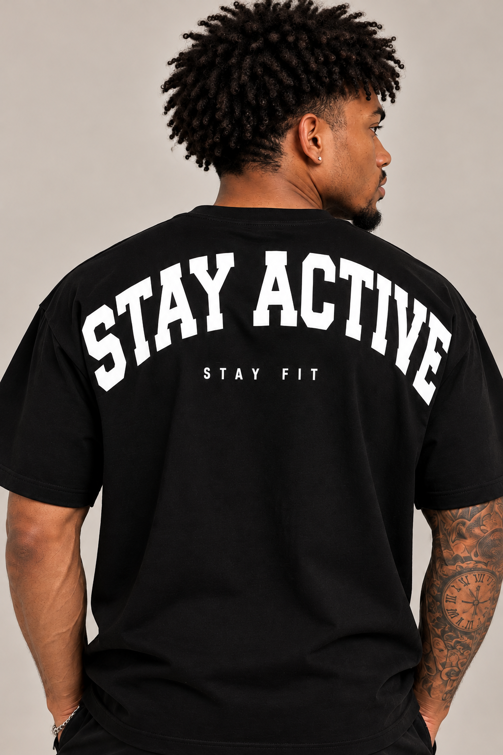 STEEFIT Oversized T-shirt in de kleur Zwart